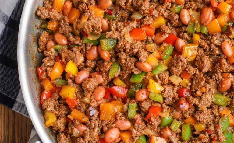 Taco Beef with Bell Peppers - Dieter24