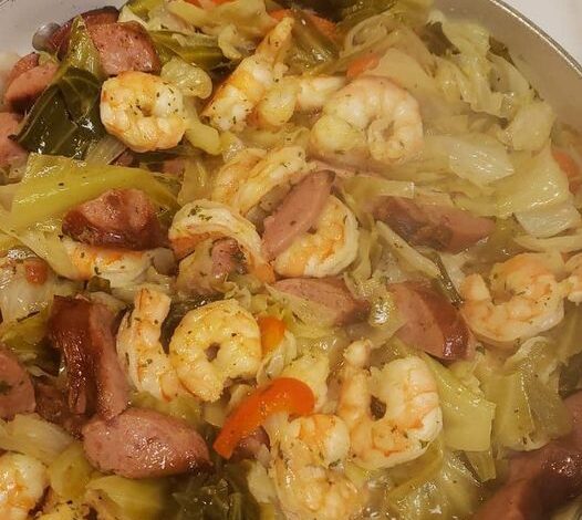 Weight Watchers Fried Cabbage With Sausage And Shrimp Dieter24   428637510 3714198615569744 5577215006411044007 N 2 526x470 